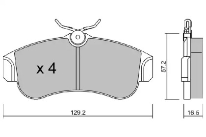 Комплект тормозных колодок (AISIN: BPNI-1901)